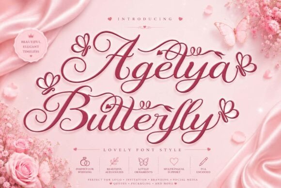 Agetya Butterfly: An Elegant Handwritten Font for Modern Branding