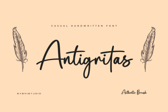 Antigritas: A Casual Brush Font for Real Branding Work
