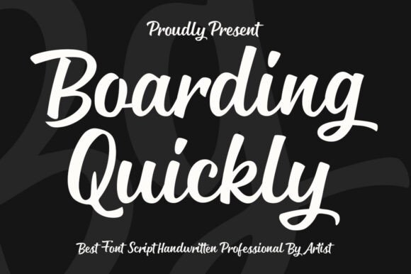 Boarding Quickly: A Bold Expressive Logo Font
