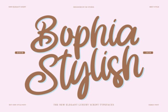 Bophia Stylish: A Premium Script Font for Modern Marketers