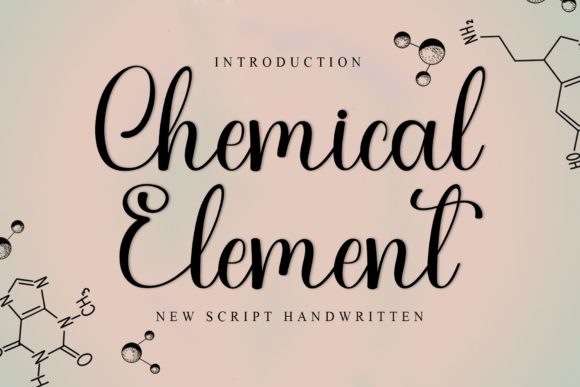 Chemical Element: A Festive Script Font for Editorial Design