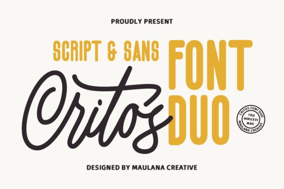 Critos Duo: A Refined Script and Sans Typeface for Branding