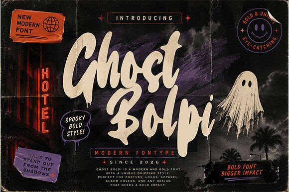 Ghost Bolpi: A Bold Display Typeface for Editorial Impact