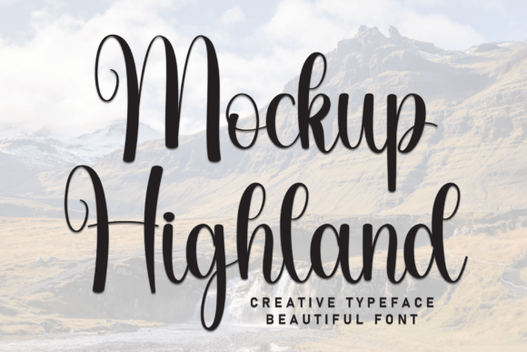 Mockup Highland: A Handwritten Font That Feels Like Home