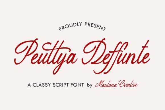 Peuttya Deffunte: A Script Font With Quiet, Lasting Elegance