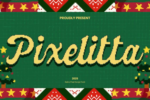 Pixelitta: A Retro Pixel Script Font for Warm Branding