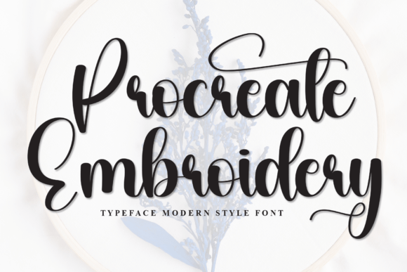 Procreate Embroidery Font for Small Business Branding