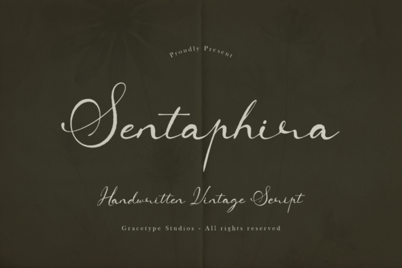 Sentaphira: A Handwritten Vintage Script Font