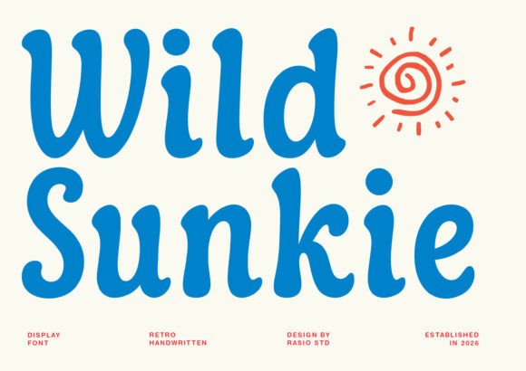 Wild Sunkie: A Playful Retro Font for Handmade Products
